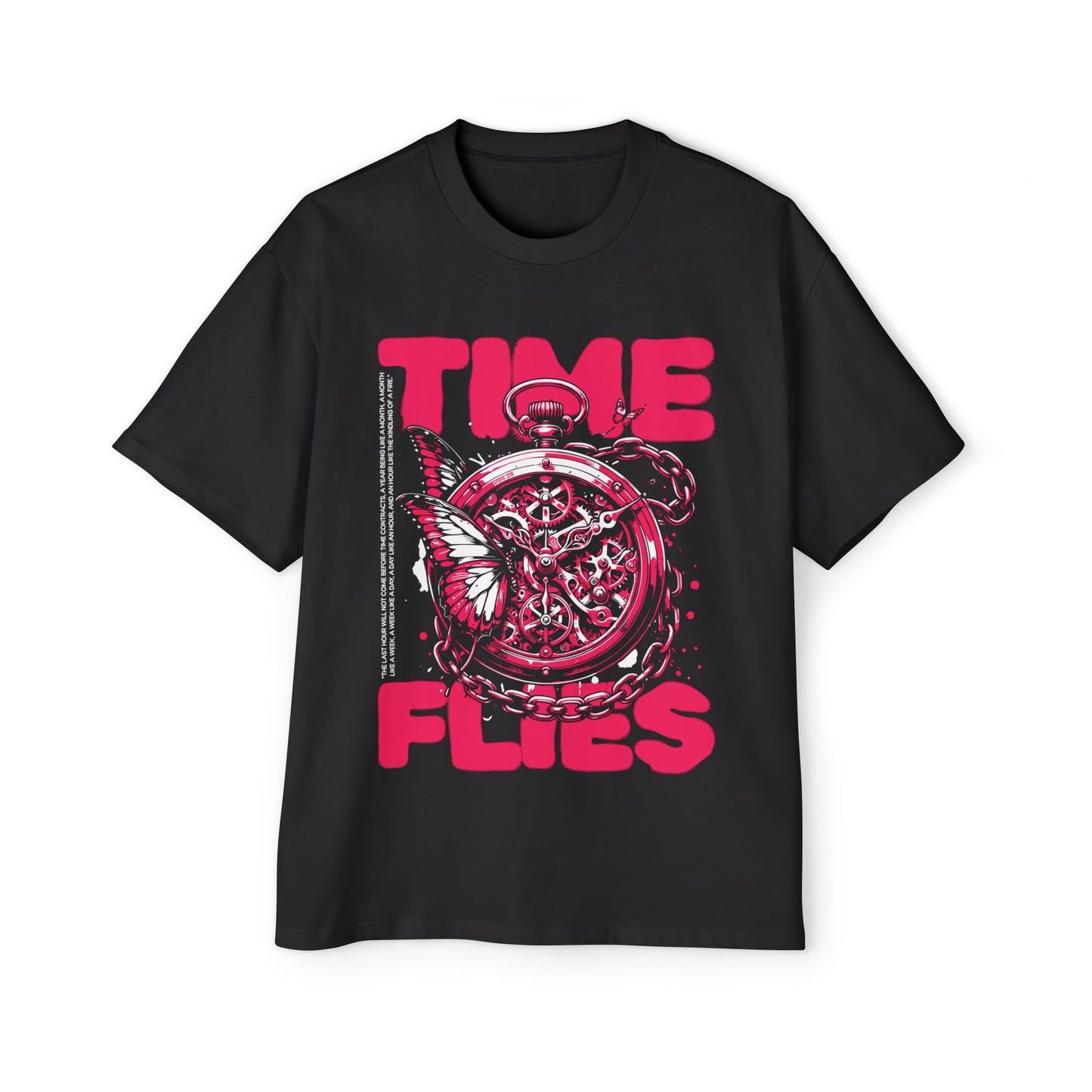Time Flies Oversized Graphic Tee