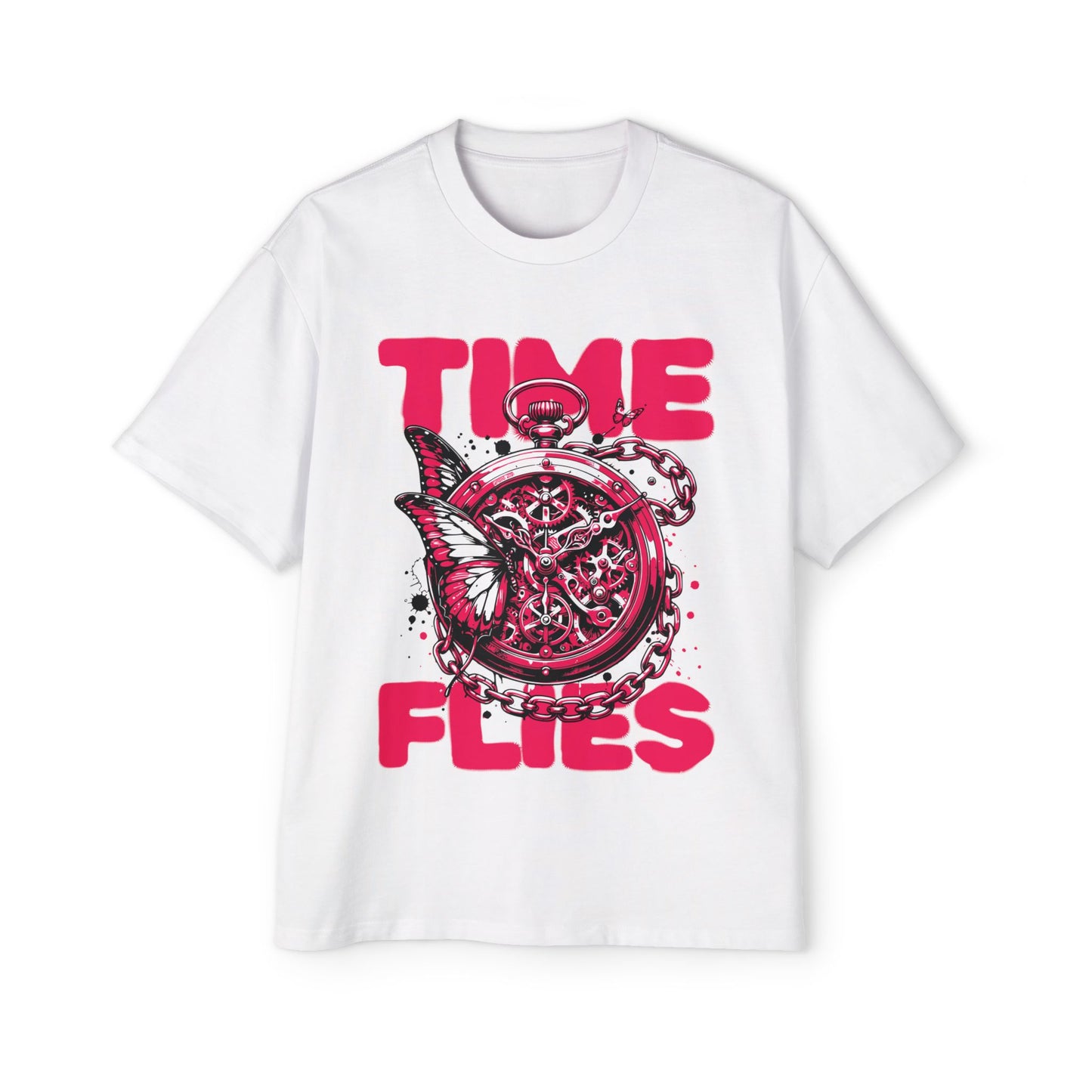 Time Flies Oversized Graphic Tee