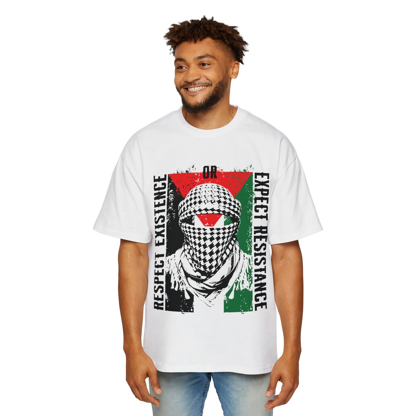 Keffiyeh Flag Oversized Graphic Tee