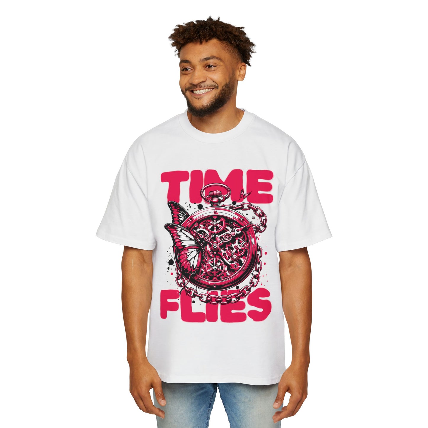 Time Flies Oversized Graphic Tee