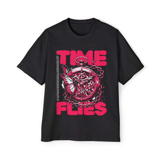 Time Flies Oversized Graphic Tee