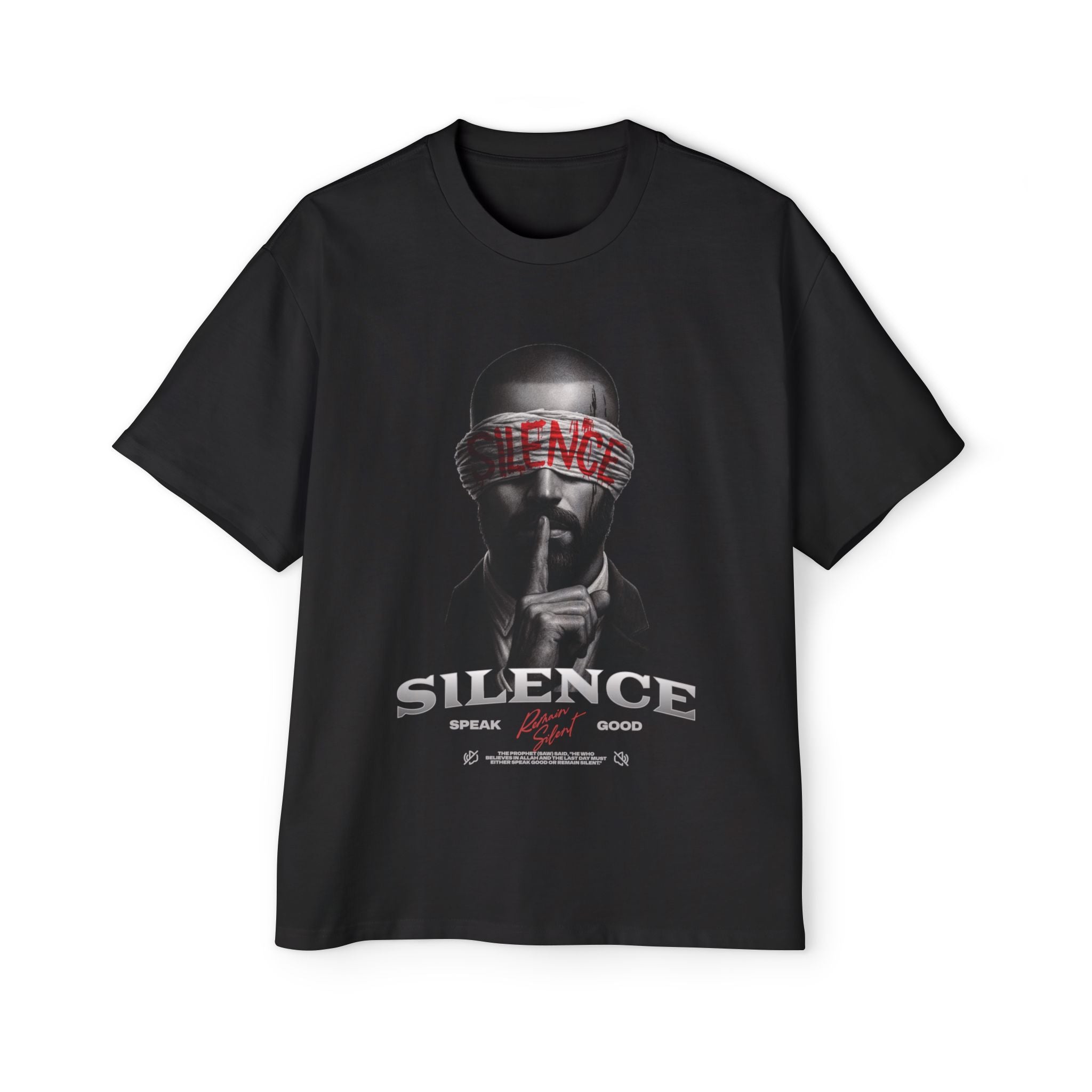 Silence Oversized Graphic Tee – Strangers Independent Clothing
